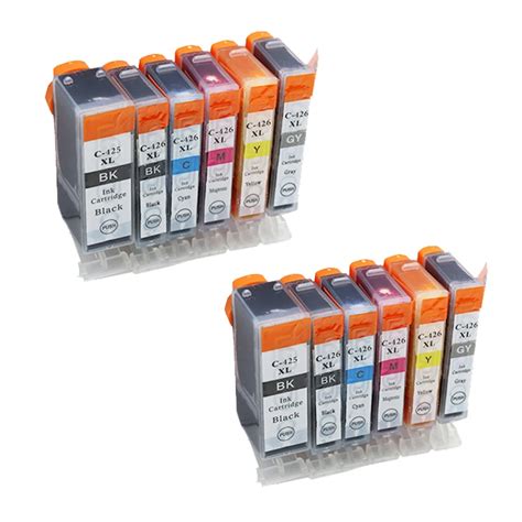 12pcs PGI 425 CLI 426 ink cartridges For canon PGI425 PIXMA IP4840 ...