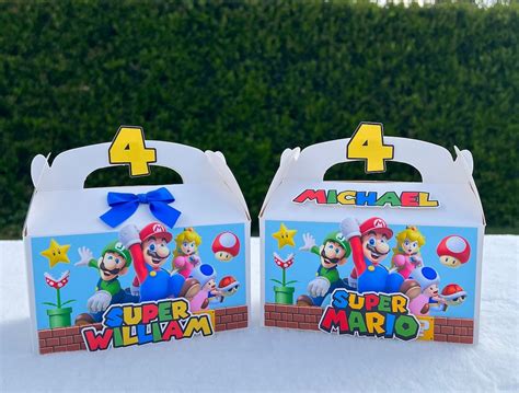 Super Mario Favor Box Super Mario Treat Box Super Mario Birthday