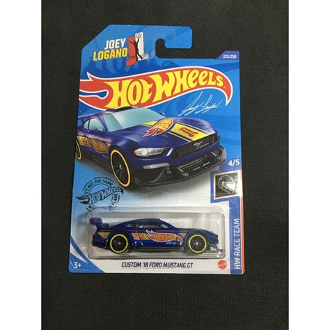 風火輪 hot wheels 18 custom 福特 ford 野馬 mustang gt 藍色 普卡 蝦皮購物