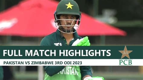 Pakistan Vs Zimbabwe 2024 3rd Odi Highlights Vikki Jerrilee