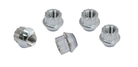 Alloy Lug Nuts, Chrome, M12-1.5, Set of 5 - EMPI