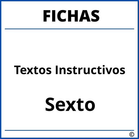 Fichas De Textos Instructivos Para Segundo Grado