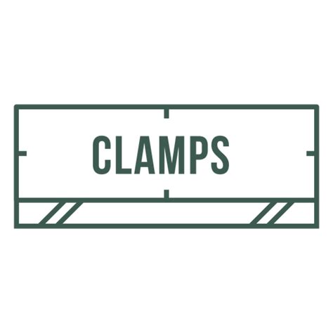 Clamps Label Stroke Png And Svg Design For T Shirts