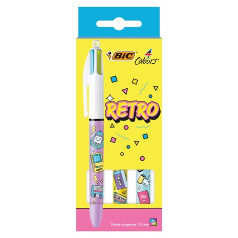 Stylo Bille Couleurs Shine Flower X Bic Le Lot De Prix Carrefour