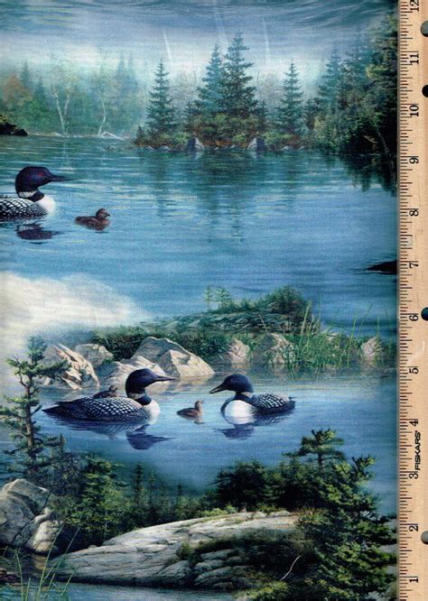 Loons On The Lake Qt Fabrics Etsy