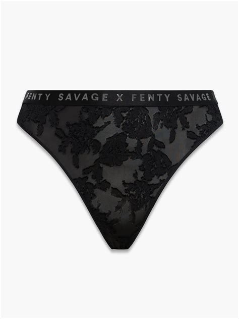 Charmed Prince High Leg Bikini Knickers In Black Savage X Fenty