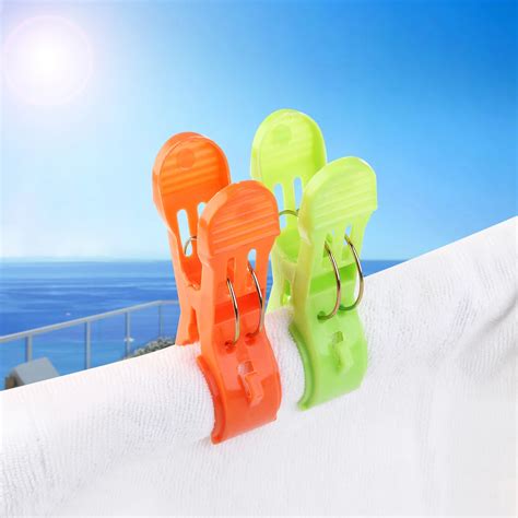 2017new 8pcs Large Sized Plastic Beach Towel Clips Quilt Clips Scarf ...