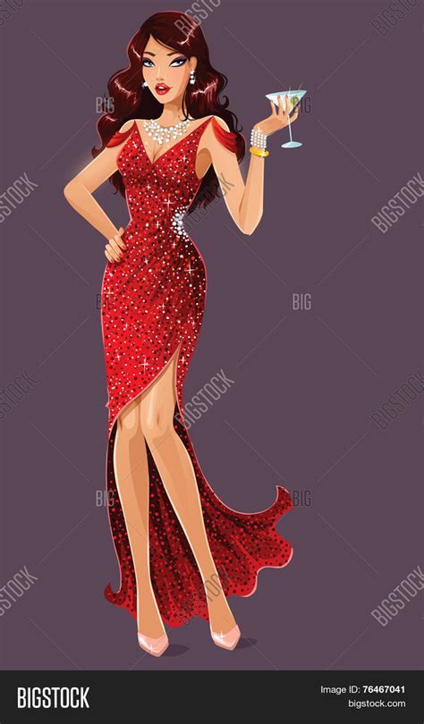 Lady Red Vector And Photo Free Trial Bigstock