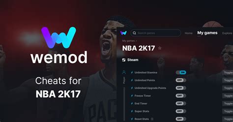 NBA 2K17 Cheats Trainers For PC WeMod