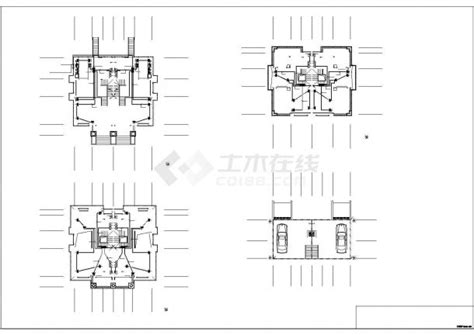 某金都秀水别墅cad建筑施工设计图纸土木在线