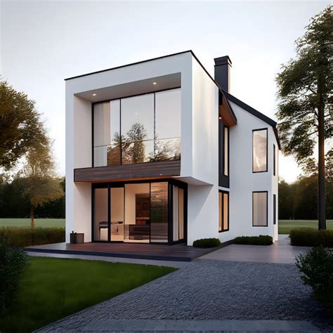 Premium AI Image | 2 storey house with contemporary exterior designs Ai ...