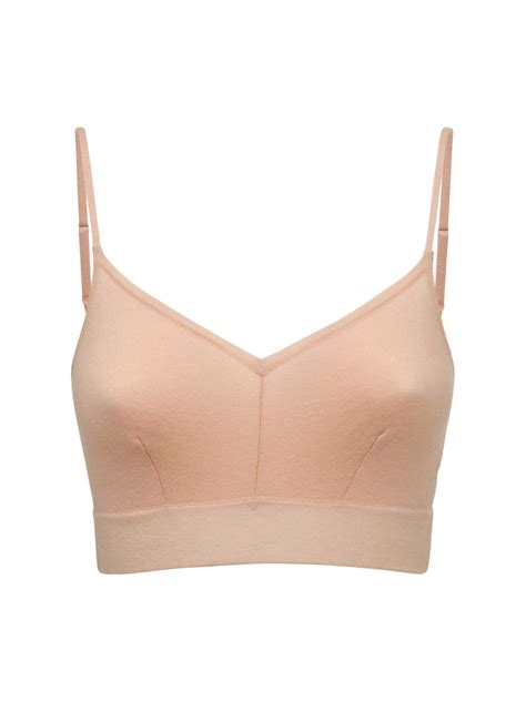 Eres Nude Crop Top Cashmere Bralette In Pink Modesens