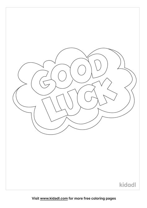 Free Good Luck Coloring Page Coloring Page Printables Kidadl