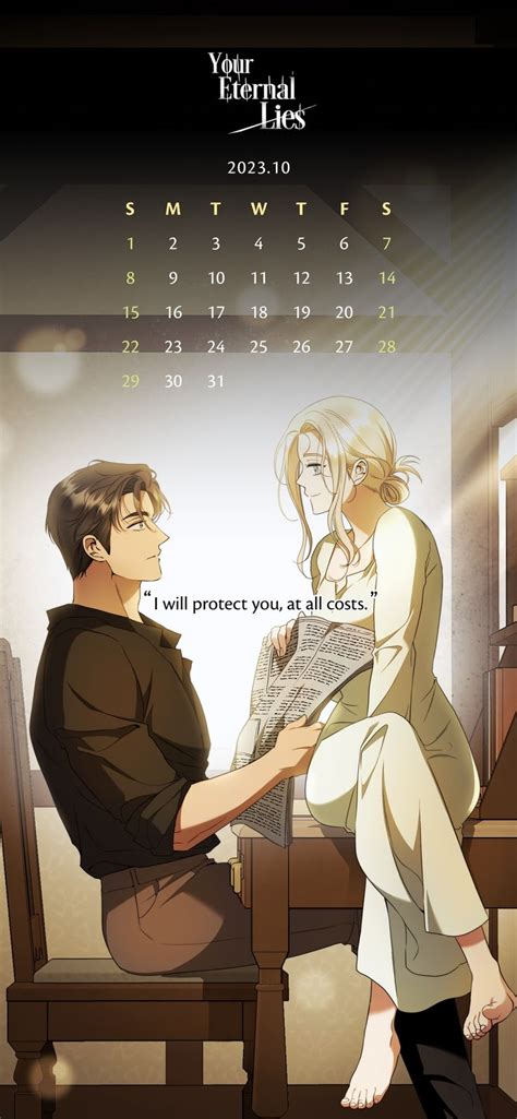 Your Eternal Lies 2023 October Calendar Webtoon Ver Manhwa