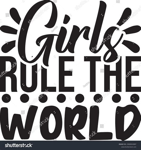 Girls Rule The World Vector File Girl Power Svg Royalty Free Stock