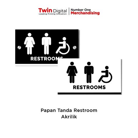 Papan Tanda Restroom Akrilik Platform Corporate B2B Twin Digital