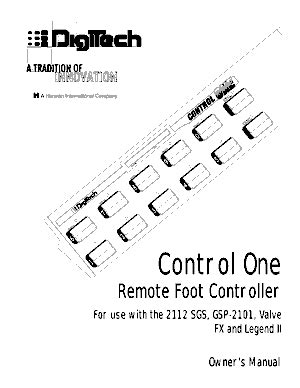 Free Audio Service Manuals D Digitech Digitech Control