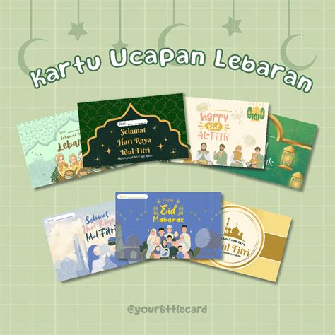 Jual Kartu Ucapan Greeting Card Lebaran Idul Fitri Ramadhan Yourlittlecard Shopee