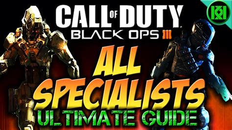 Cod Black Ops All Specialists And Characters Weapons And Abilities