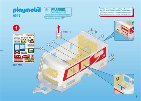 Mode Demploi Playmobil Set 6513 Leisure Caravane De Vacances