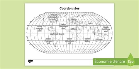 Activit Sur Les Coordonn Es Longitude Et Latitude