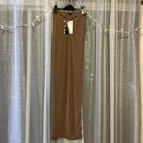 Naked Wardrobe Women S Tan Skirt Depop
