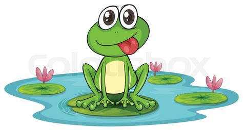 a frog and water | Stock vector | Colourbox