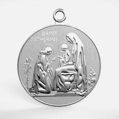 St. Catherine Siena Medal - 3D Print Model by Chtazi