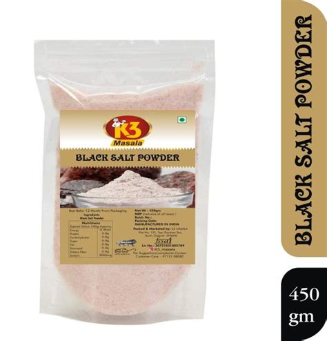 K Masala Premium Qulaity Black Salt Powder Kala Namak Gm Pack Of