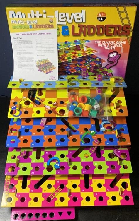 Christmas Game Multi Level Snakes And Ladders The Happy Puzzle Company Ebay