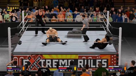 Wwe 2k17 Triple Threat Extreme Rules Undertaker Vs Brock Lesnar