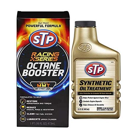 Stp Racing Series Octane Booster 473 Ml And Stp Synthetic Oil Treatment