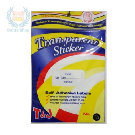 Jual Label Transparan Tom Jerry 121 Transparent Sticker Jakarta