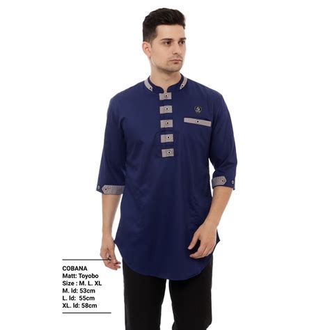 Jual Cobana Moslem Baju Koko Pria Dewasa Model Kurta Bahan Toyobo