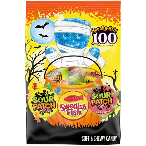 Sour Patch Kids And Swedish Fish Treat Size Halloween Candy