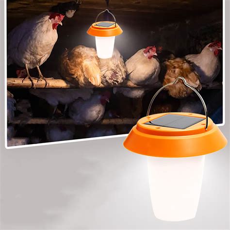 Solar Chicken Coop Light with USB Fast Charging, Waterproof IP55