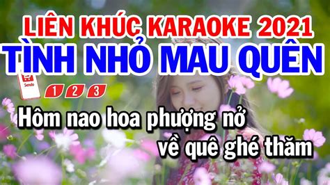 Karaoke Liên Khúc Nhạc Sống Tone Nữ Dễ Hát Liên Khúc Tình Nhỏ Mau