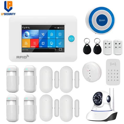 Wireless Wifi Gsm Gprs Intelligent Home Alarm System Inch Touch