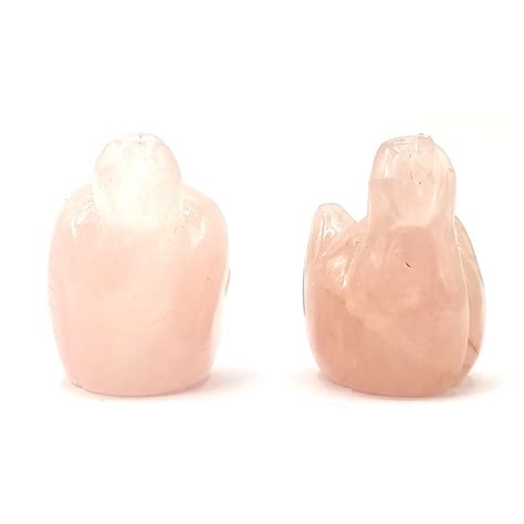 Buy Pink Mandarin Natural Rose Quartz Duck Crystal Love Birds For