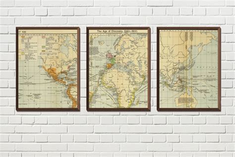 Vintage Map Wall Art Free Stock Photo - Public Domain Pictures