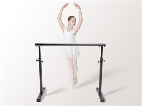 Portable Ballet Barre Height Adjustable 120cm Long Dance Floor