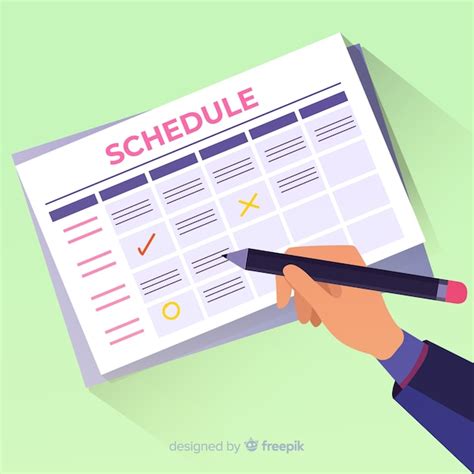 Plantilla De Horario De Planificaci N Vector Gratis