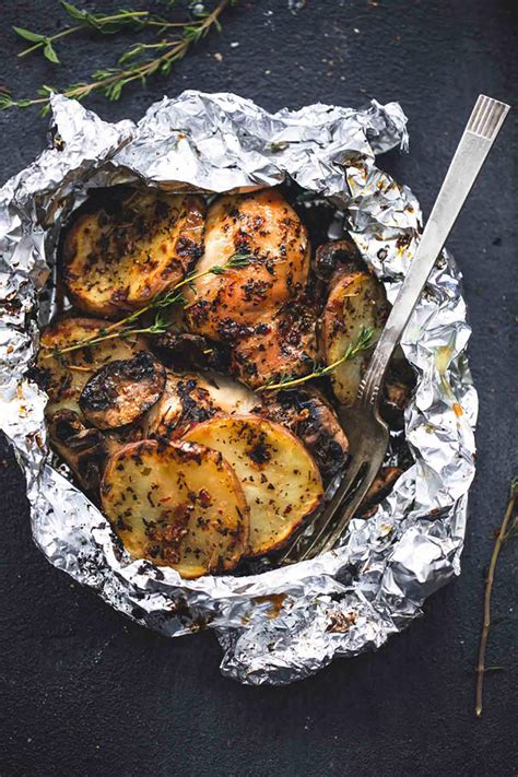 Foiled Grilled Barbecue Chicken With Vegetables