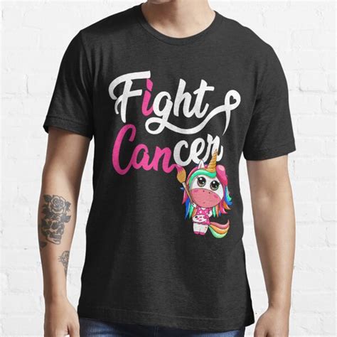 I Can Fight Cancer Pink Ribbon Unicorn Survivor Breast Cancer