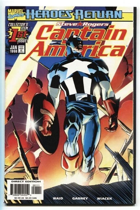 Captain America 1 1998 First Issue Comic Book Marvel NM Comic Books