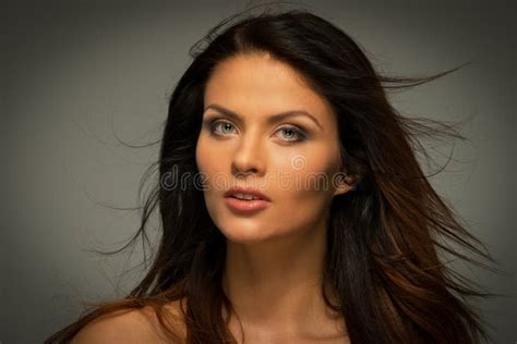 Seductive Brunette Woman Stock Photo Image Of Face Fatal 39121330