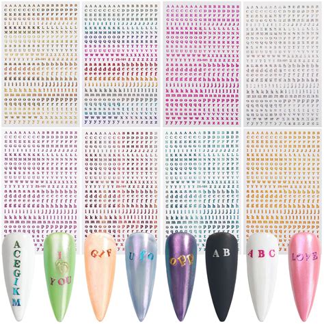 Buy Sheets Letters Nail Art Stickers D Nail Decals Old English