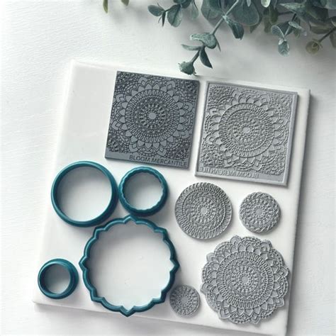 Mandala MM02 Texture Mat Clay Cutters Polymer Clay Etsy