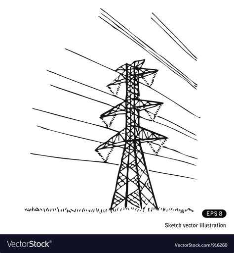 Power lines Royalty Free Vector Image - VectorStock