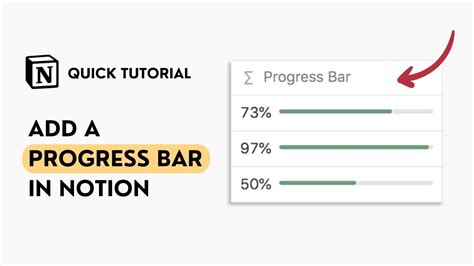 How To Create A Progress Bar In Notion Quick Tutorial Youtube